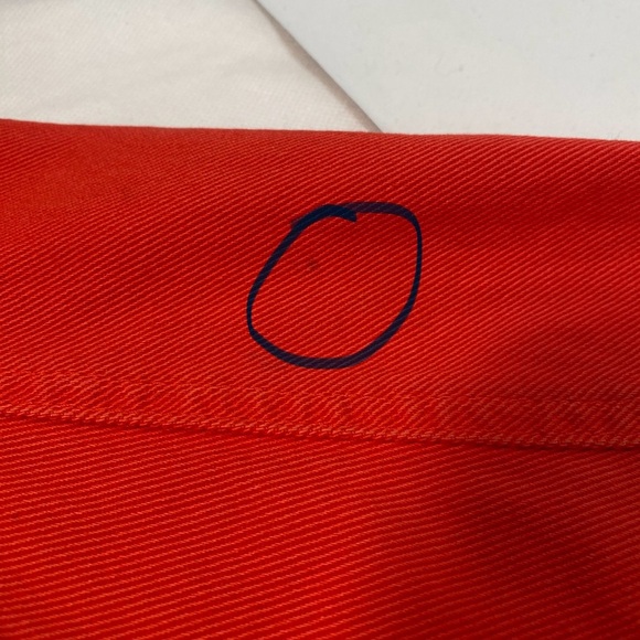 Les Copains Misselleci Vintage Jeans Crop Jacket Orange Red Size 40EU or S US - Picture 8 of 10